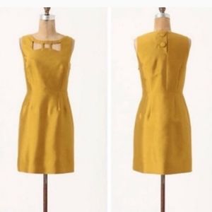 Gold Maeve Dress with bowtie cutout